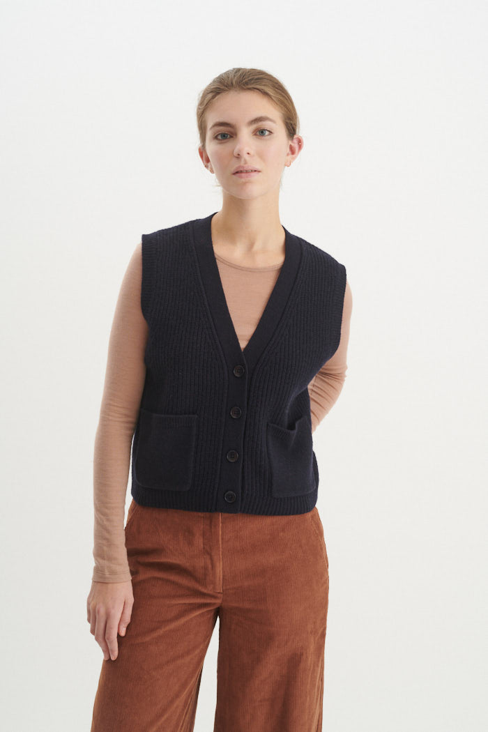 Basic Apparel Liz Vest Veste 048 Navy